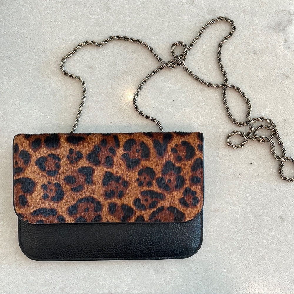 Cabi Leopard Chain Clutch